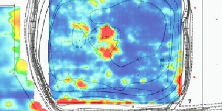 Analysis Image of Ground Penetrating Radar at Tomb no. 7