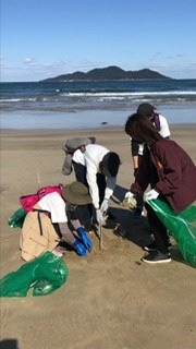 海岸清掃の様子