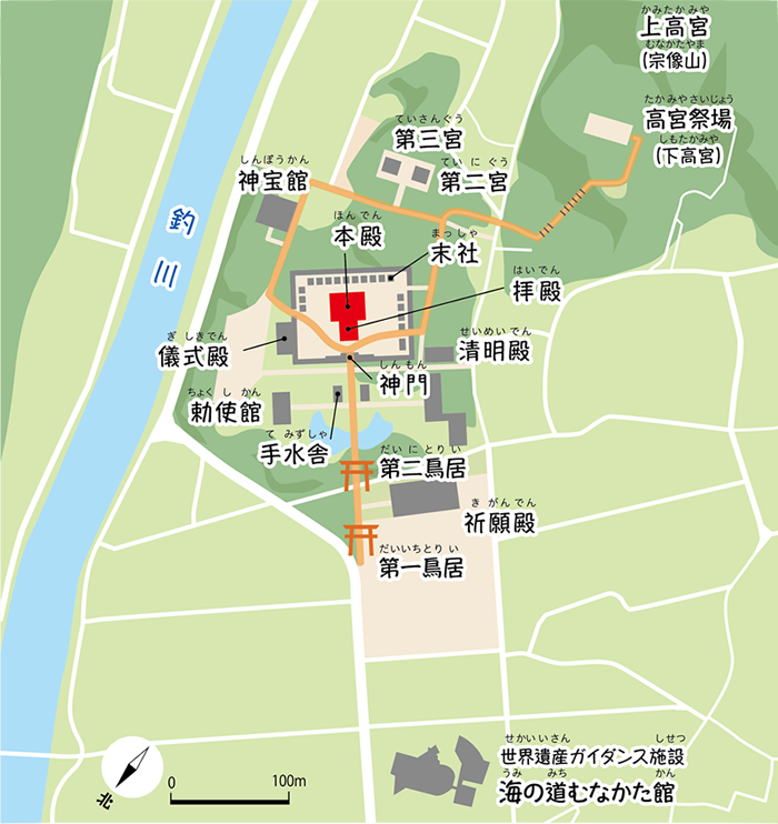 辺津宮マップ