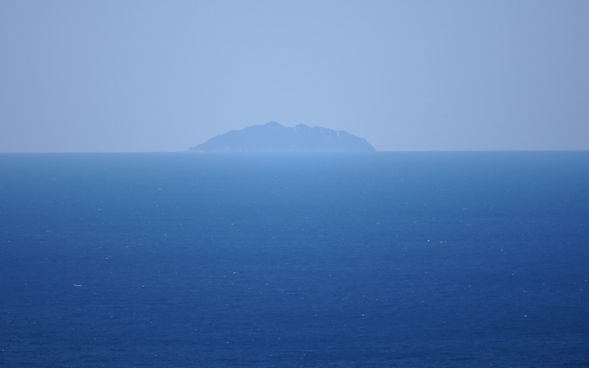 Distant view of Okinoshima